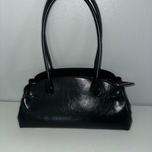 Long shoulder bag vegan leather